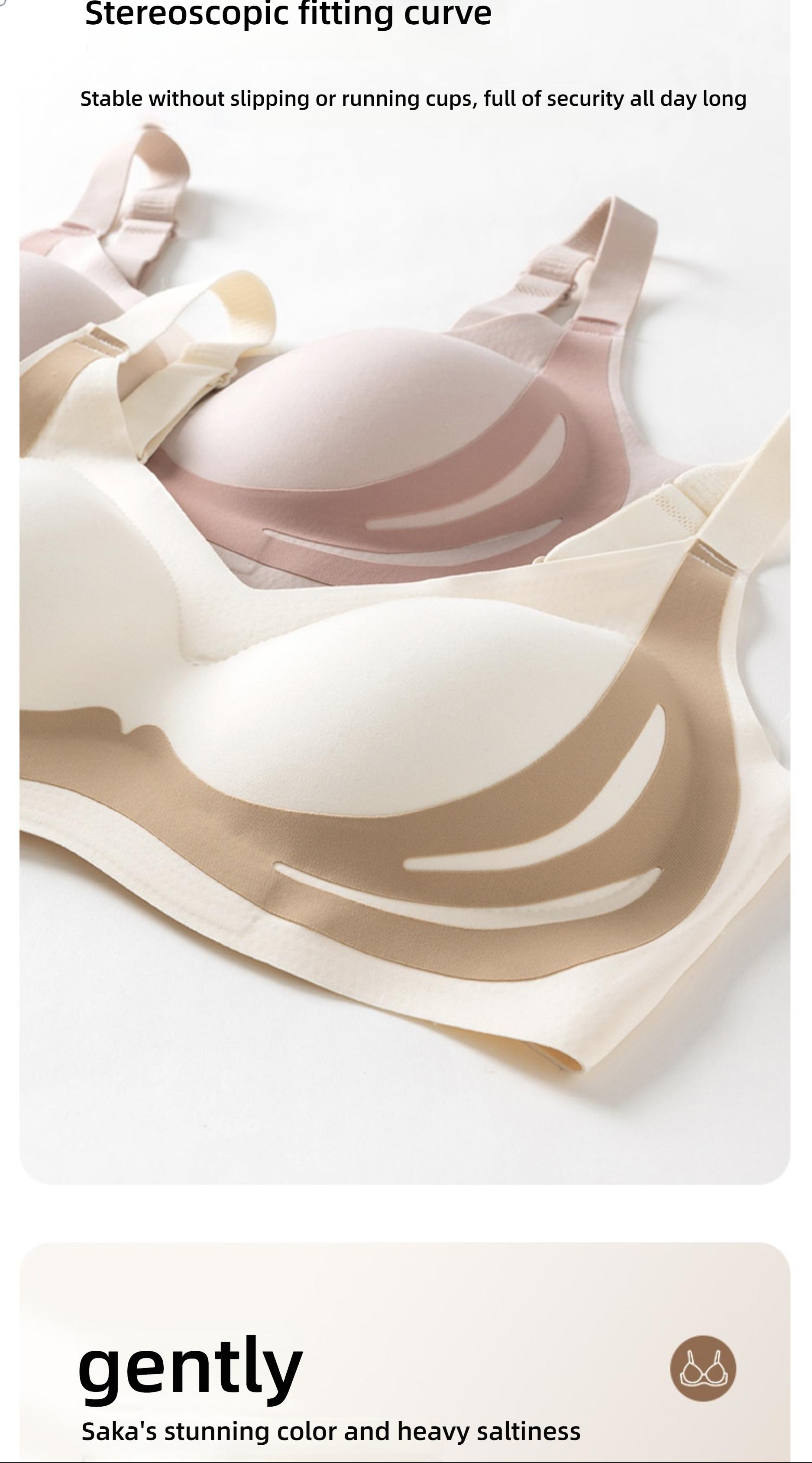 Fixed Cup Lift Push-Up Bra, Anti-Sag No Underwire Gathered Breast Support, Seamless Adjustable Backless Tube Top Lingerie