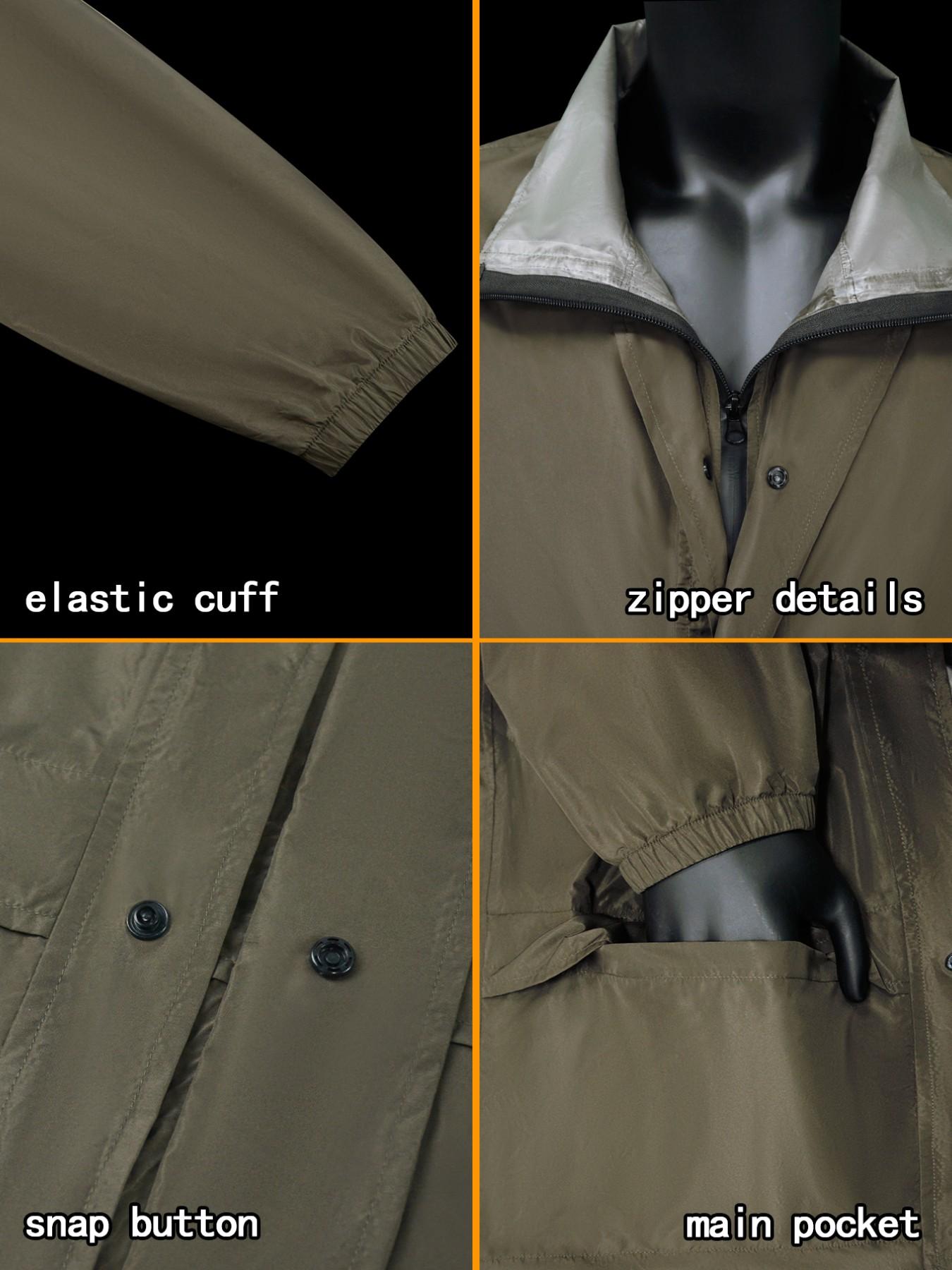 Waterproof Raincoat Set, Durable Breathable Unisex Rain Gear, Foldable Design, Ideal for Outdoor Activities, Rainy Day, Men's & Women's Rainwear, Waterproof Hooded Raincoat, Lightweight Rain Coat