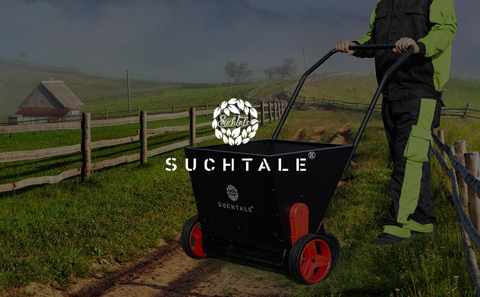 Lawn Drop Spreader, Topdresser, Compost Spreader, Mini Topper, Peat Moss Spreader Push-Type Fertilizer with Rotate Blades, Push Garden Seeder with Adjustable Rate Metal Mesh Basket for Feed