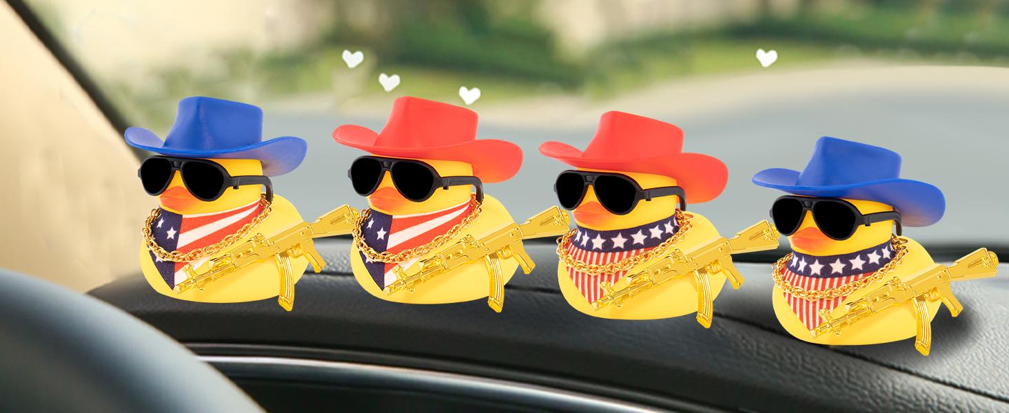 EI Belico(cowboy rubber duck): cool cartoon car Duck Decoration ,jeep ducking,1 Piece
