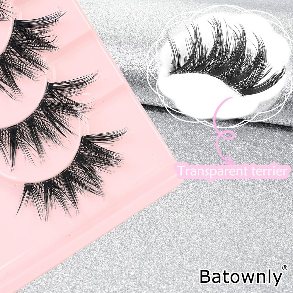 6 Pairs Natural Fluffy False Eyelashes, Pointed Fairy Cluster Design, Long-Lasting Fake Lashes for Daily Use, Perfect for Beginners