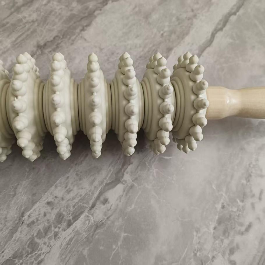 Full Body Roller Massage Yoga Stick, Leg Back Massager, Universal Neck Waist Wolf Tooth Arm Fitness Rod, Essential Workout Tool