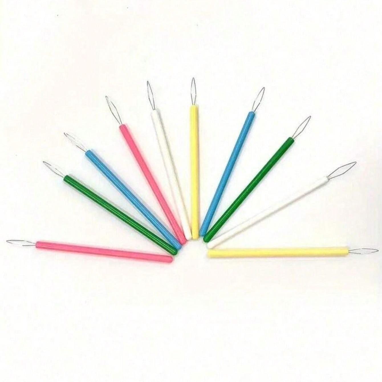 Plastic Beading Tool Set, Round Needle Threader for DIY Jewelry Making, Durable Sewing Kit for Seniors, Random Colors, Perfect Gift, Sewing Supplies Crafts