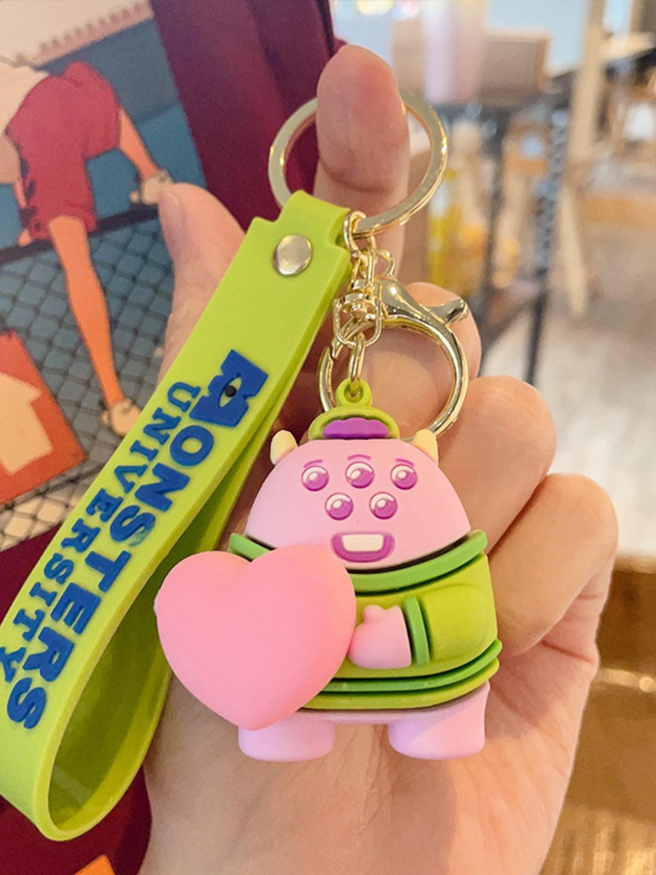 Monster University Series Keychain, Cute Cartoon PVC Figure, Backpack Pendant, Car Gift, Anime Monster University Accessory