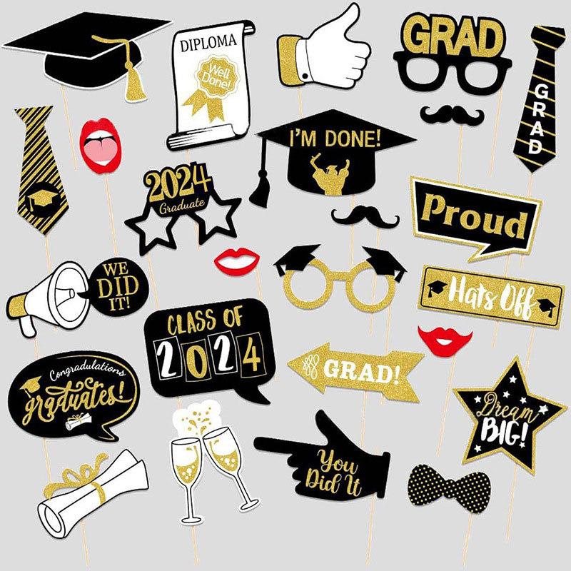Graduation season 25pcs photo props 2026 graduation ceremony decoration props photo background decoration