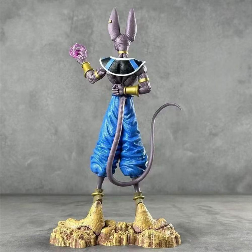 1 Pieces Dragon Ball Super Beerus Figure! God of Destruction Energy Ball Pose with Cyberpunk Scene，Unboxing Beerus Statue! Must-Have DBZ Collectible for Dragon Ball Fans ，Perfect Desk Decor for Dragon Ball Otakus