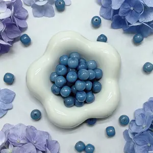 [NEW] K80-9*10mm Hydrangea Blue Barrel Bodhi|for Bracelet & Jewelry DIY making