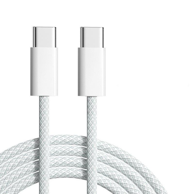60w Type C Data Cable, Braided Charger, Long 1m Fast Charging Cable, Ultra-Fast Type C Adapter for Smartphones and Mobile Devices