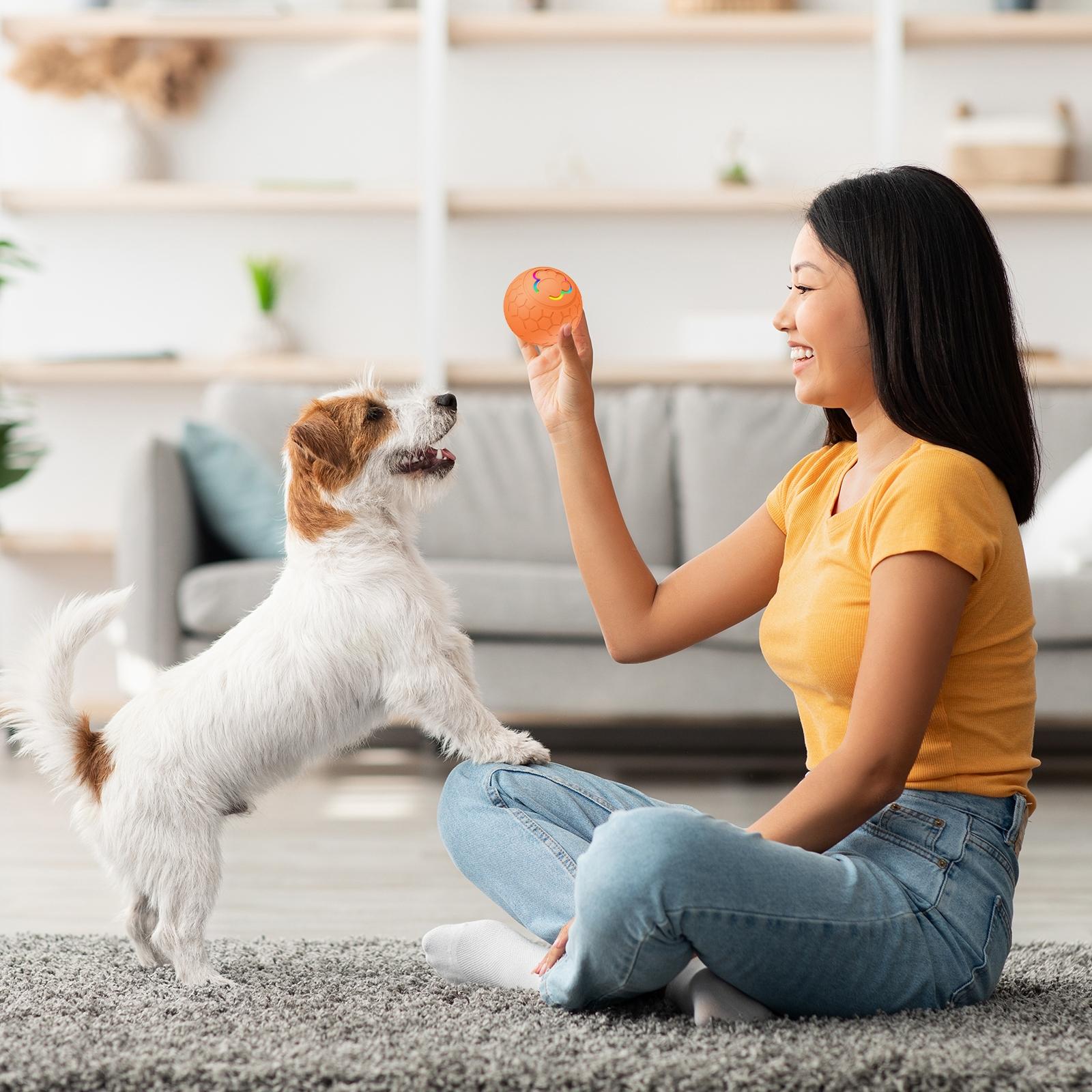 Smart Interactive Dog Toy, Automatic Rolling Ball, Interactive Training Ball, Bite-Resistant, Bounceable, Washable, Type-C Charging, for Small Medium Large Dogs