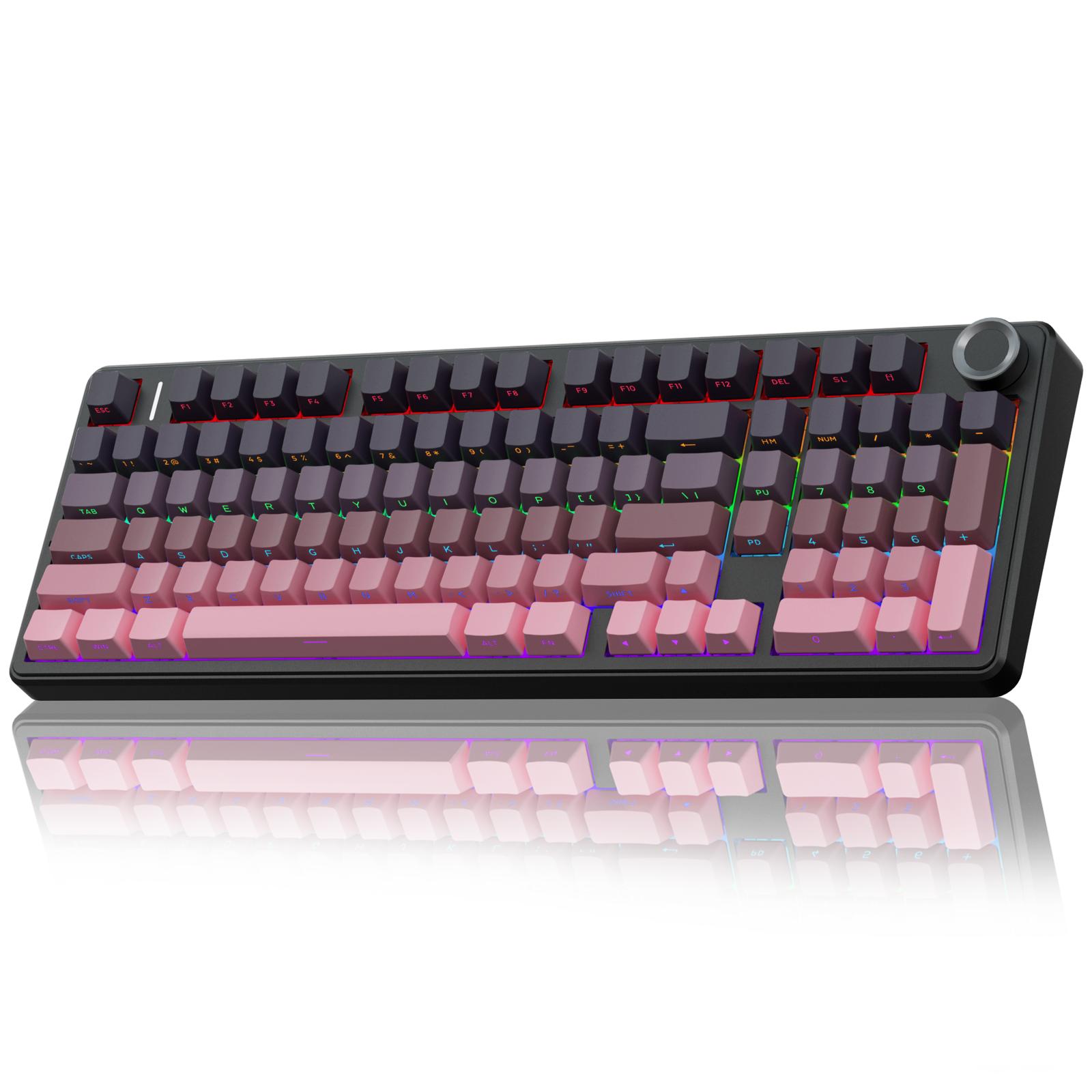 AULA F99 Pro Creamy Wireless Mechanical Gaming Keyboard with Knob Control, keyboard,Tri-Mode BT5.0/USB-C/2.4GHz Hot Swappable Custom Keyboard,Pre-lubed Linear Switches,Gasket Structure,RGB Backlit Computer PC accessories TikTokShopfalldealsforyou AULA F99 Pro Creamy Wireless Mechanical Gaming Keyboard with Knob Control, keyboard,Tri-Mode BT5.0/USB-C/2.4GHz Hot Swappable Custom Keyboard,Pre-lubed Linear Switches,Gasket Structure,RGB Backlit Computer PC accessories TikTokShopfalldealsforyou