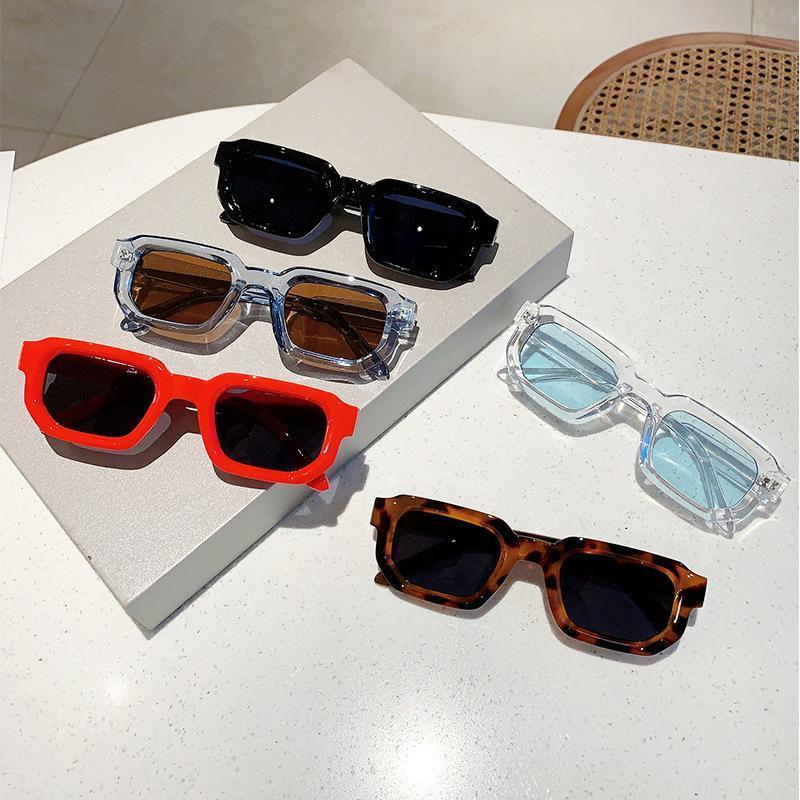 6-Piece Retro Rectangle Glasses for Men & Women, Classic Eyewear with UV400 Protection, Men's Fashion Accessories, Ideal Mens Gifts for Vacation, Sunglasses, Men's Accessories, Guys Gifts