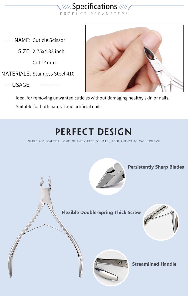 3-in-1 Durable Stainless Steel Nails Set, Cuticle Trimmer Kit with Dual Ended Pedicure Tool & Scraper, Professional Manicure Pedicure Tool for Adults (Wash After Use) Home & Salon Nail Care Storage, Ergonomic Anti-Slip Handles, Unisex