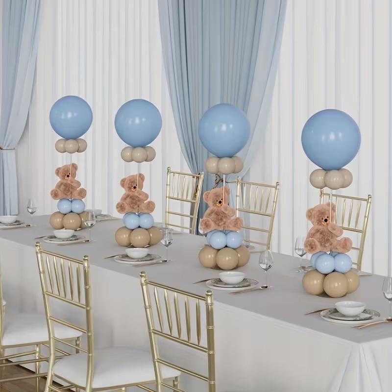 Balloon Column Set with Adjustable Height Transparent Balloon Sticks and Base, Perfect for Weddings Birthdays Baby Showers Engagements New Year Valentine's Day Mother's Day Party Decorations, Balloon Party Supplies