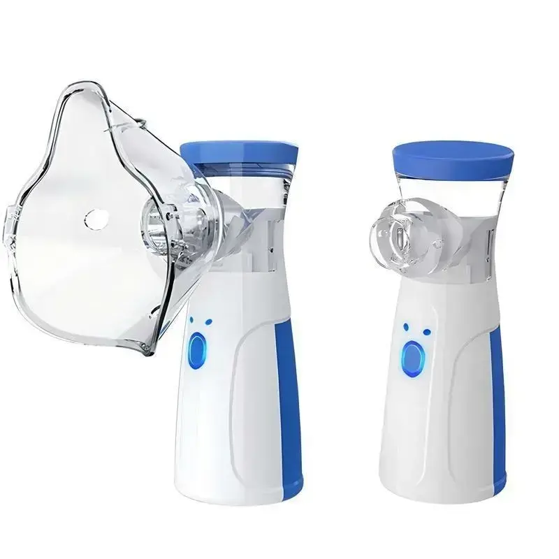 Ultrasonic Portable Nebulizer - Handheld Mesh Mist Atomizer, USB Rechargeable Compact Device with Accessories, Quiet Operation Quiet Personal Mist Device for Home Travel Daily Care Easy Carry Mini Design