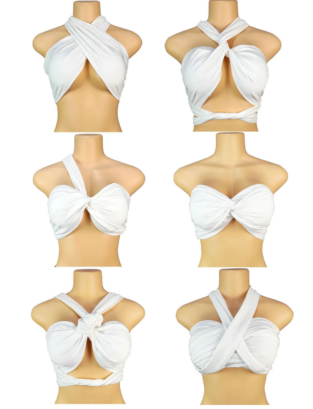 Sexy Tank Top Cross Bandage Backless Sleeveless Halter Crop Tops Women Bare Midriff Camisole Female Tube Top Cropped Vest