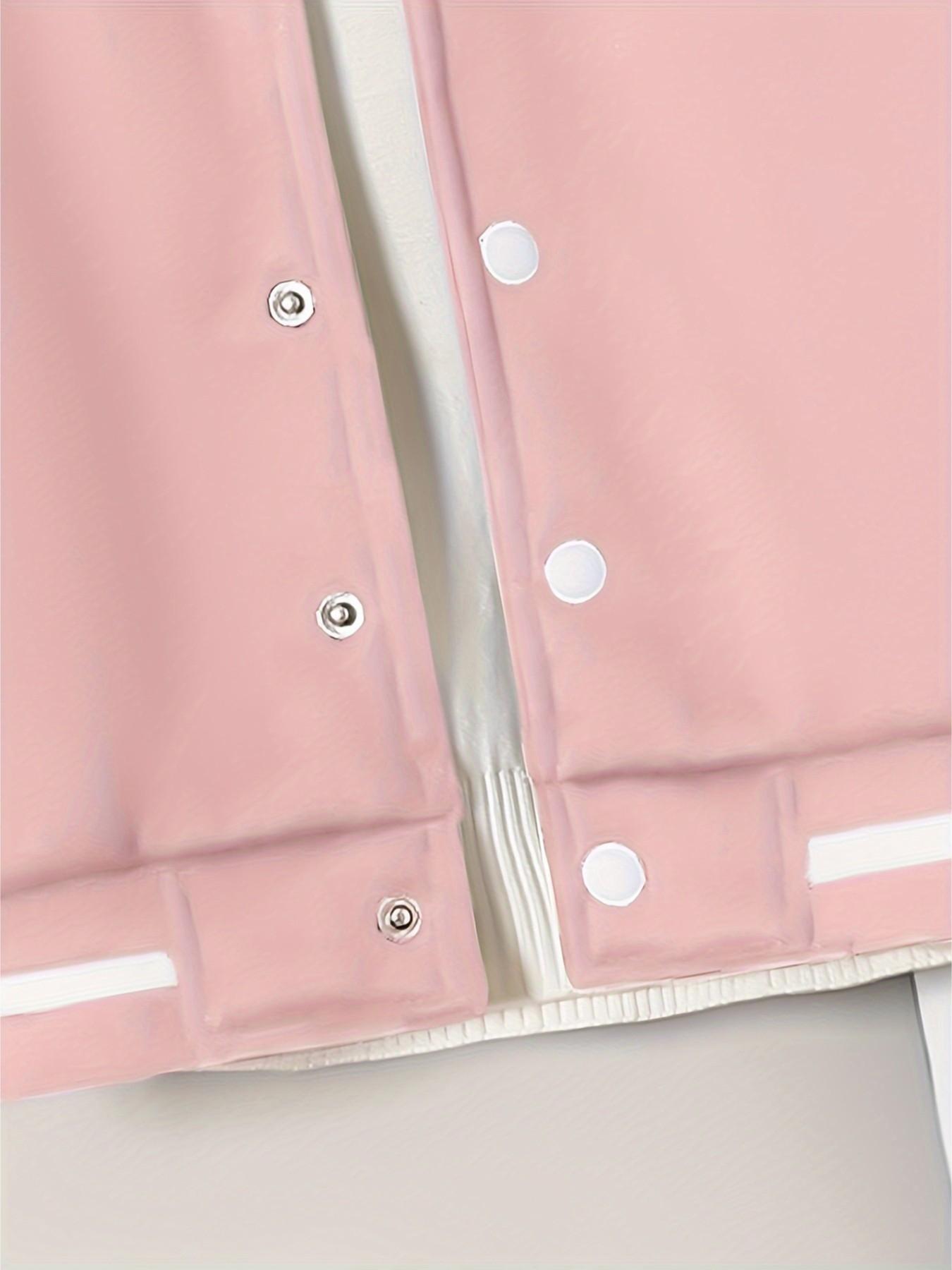 Girls' Easter Egg Rabbit Print 2-Piece Set, Casual Loose-Fit Jacket & Pants, Polyester, Perfect for School & Sports