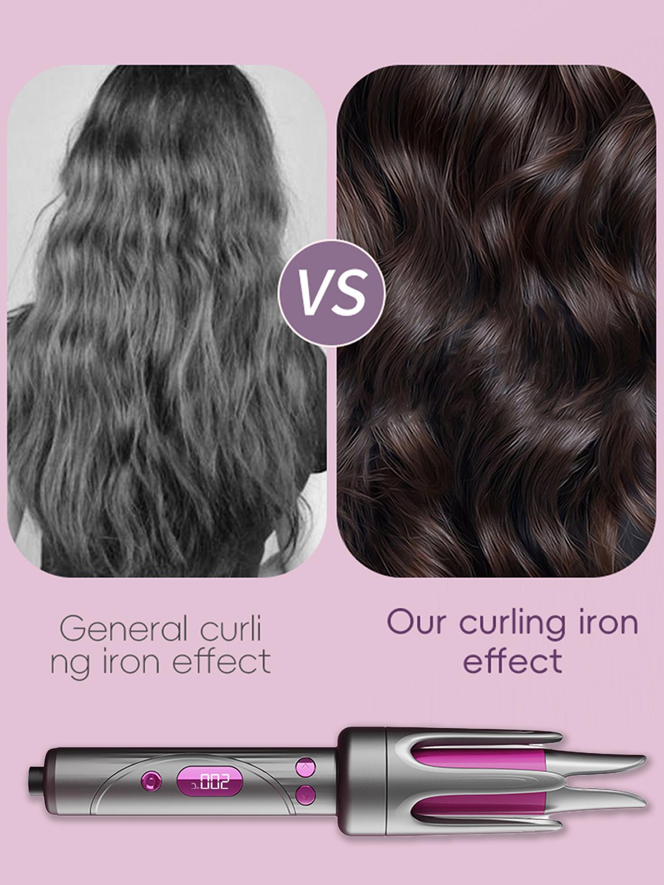 Automatic curling iron and curling iron with negative ion technology, two-way rotation, burn-proof, creates smooth, comfortable, Hollywood, and beach waves, perfect for women's Christmas gifts.