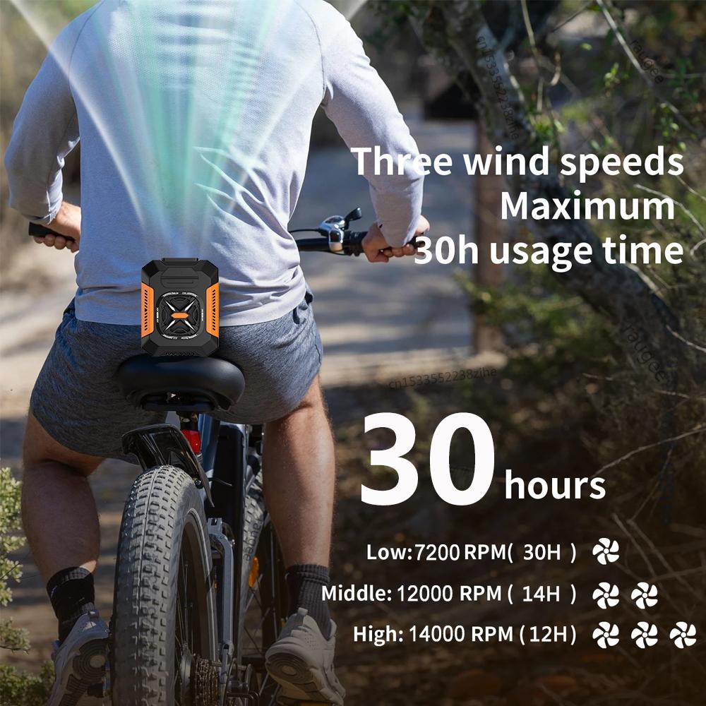 Portable Waist Fan USB Rechargeable Waist Clip Fan with Power Bank Personal Cooling Fan Wearable Belt Fan Lithium Battery Fan Battery Powered Fan for Outdoor Travel Working Sport