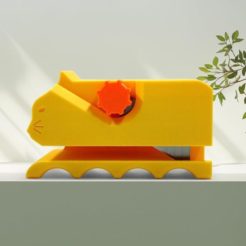 Paperboard Cutter Machine, 3D Printed Paperboard Cutter, DIY Cat Design Handheld Recycling Tool, Holiday Paperboard Cutter