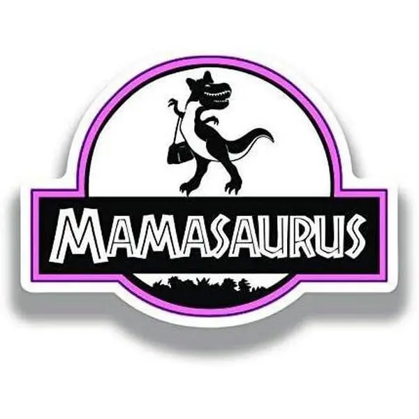 Mamasaurus Dinosaur Vinyl Sticker Decal - 5 Inches - for Car Truck SUV Van Window Bumper Wall Laptop Tablet Cup Tumbler and Any Smooth Surface