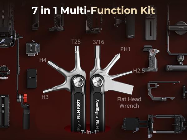 SmallRig x FILM RIOT Folding Tool Set with Screwdrivers and Hex Key Wrenches, Multiple Angle Positioning, Portable and Compact Design SmallRig x FILM RIOT Folding Tool Set with Screwdrivers and Hex Key Wrenches, Multiple Angle Positioning, Portable and Compact Design