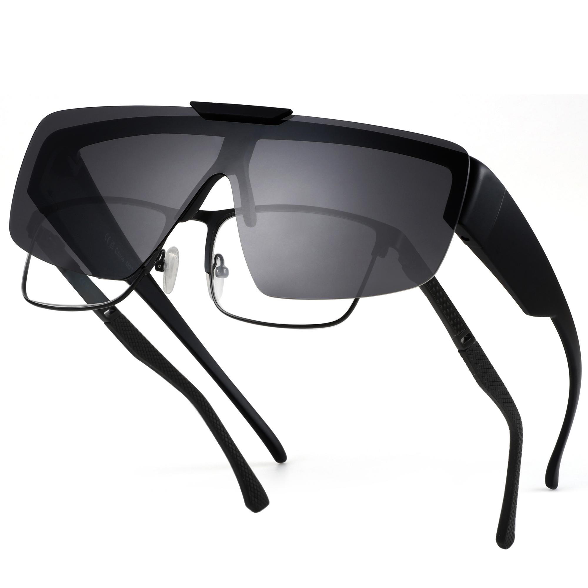 【Fit Over Sunglasses】ZENOTTIC Fit Over Polarized Sunglasses TR90 Frame Flip Up Design One-Piece Shield Lens UV400 Protection Driving Fishing Cycling Outdoor Gift for Men Women 【Fit Over Sunglasses】ZENOTTIC Fit Over Polarized Sunglasses TR90 Frame Flip Up Design One-Piece Shield Lens UV400 Protection Driving Fishing Cycling Outdoor Gift for Men Women
