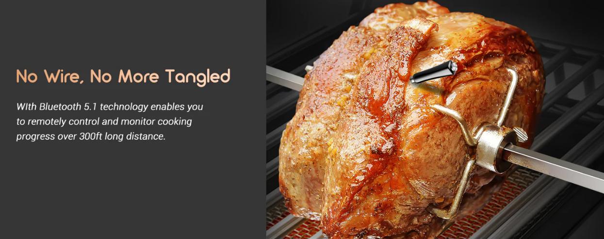 INKBIRD meat thermometer, wireless Bluetooth thermometer, suitable for barbecue, cooking, parties, kitchen utensils，Holiday Gifts-TikTokShopBlackFriday