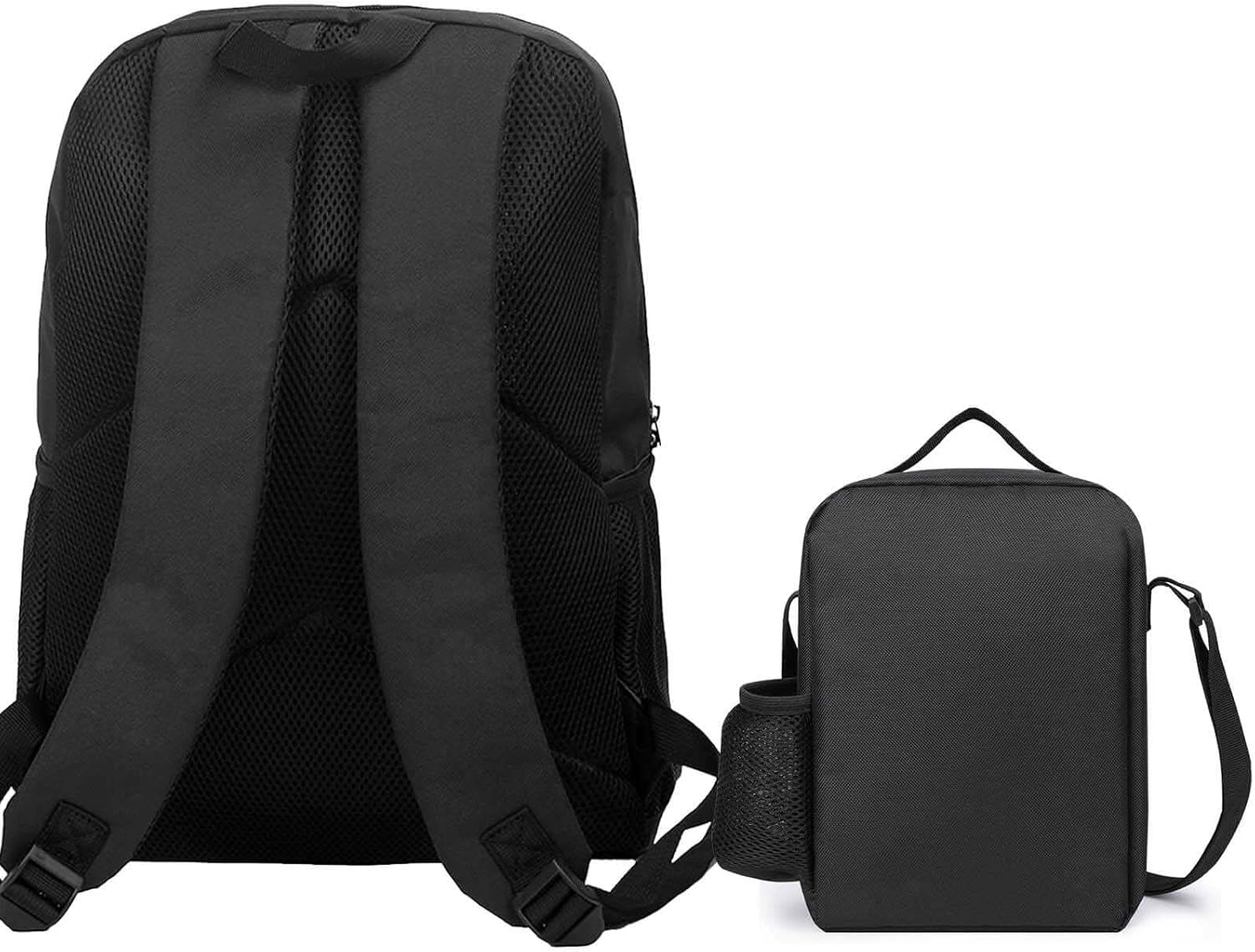 American Flag Unisex 3-Piece Waterproof Baseball Backpack Set - Polyester, Insulated Lunch Box, Pencil Case, Fits 17in Laptop, Casual Family Holiday Geometric Design, Back to School Use