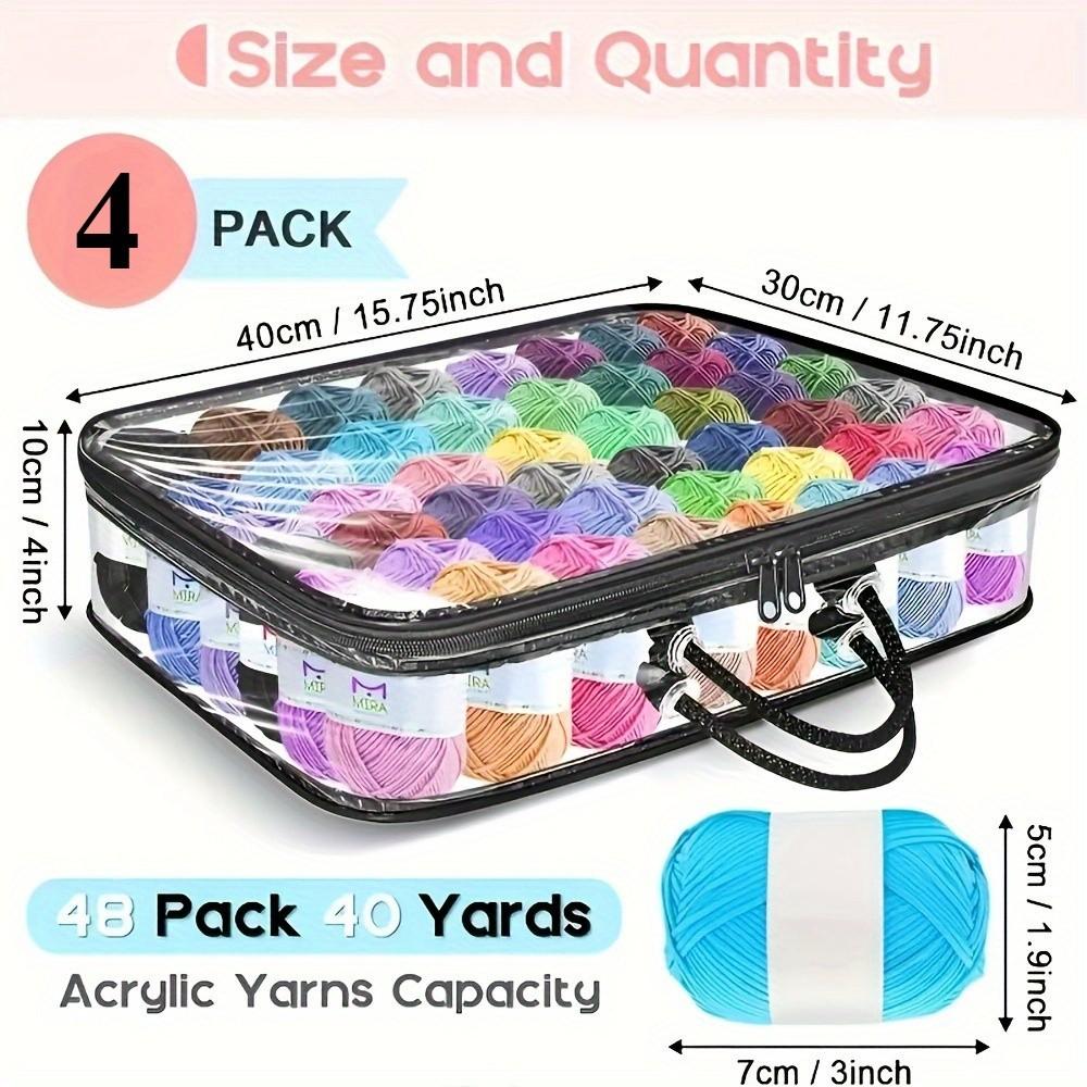 Large Capacity Thick Yarn Storage Bags, Perfect Closet Organizer, PVC Durable, Space-Saving, for Yarn, Toys, Blankets, Seasonal Items, Sewing Supplies