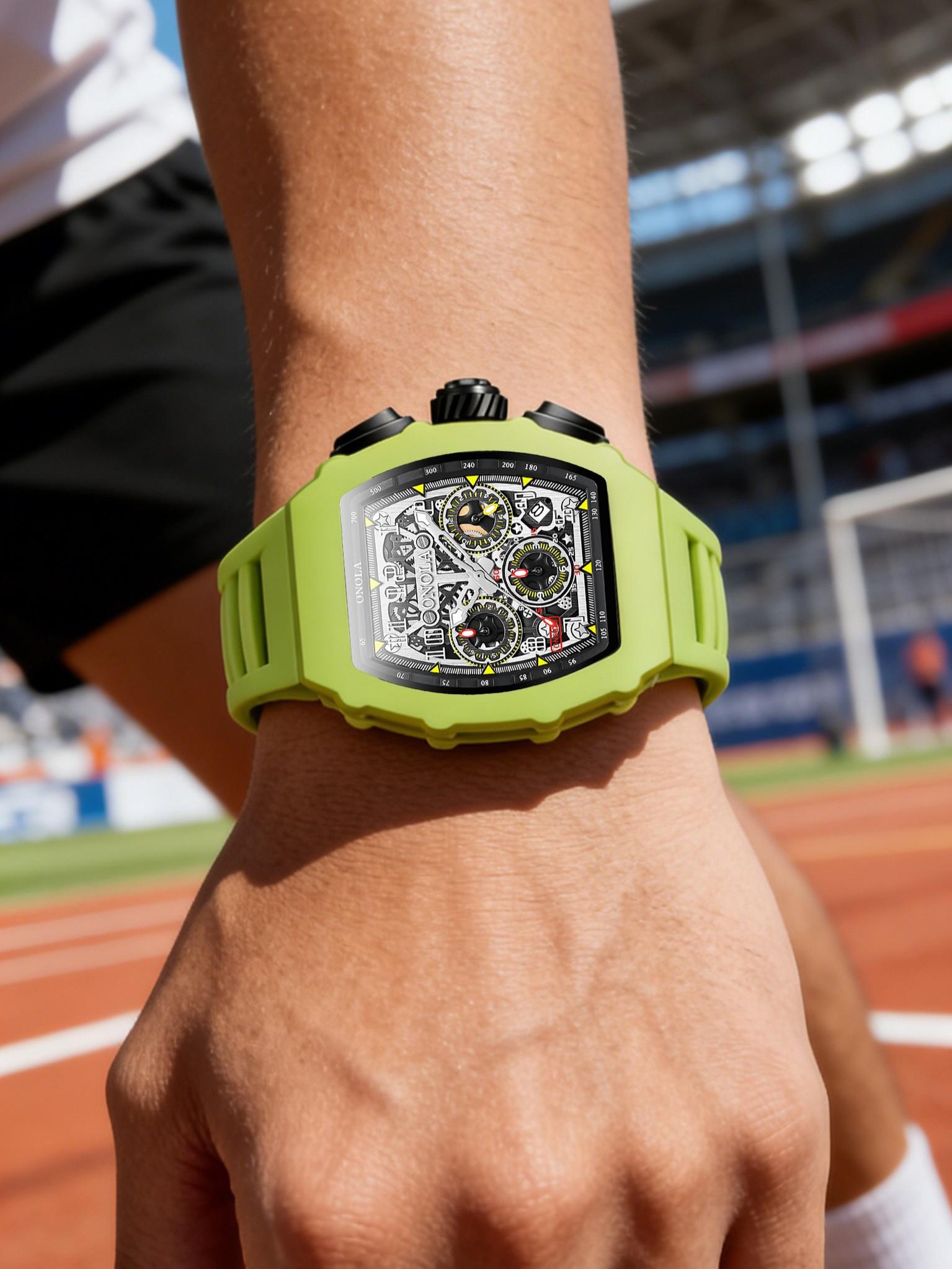 Onola Fashion Men's Quartz Watch, Multi-Function Timer, Waterproof Glowing Sports Watch for Outdoor Use, Perfect Gift for Any Occasion