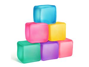 Fidget Toys Stress Cube 3 Pack: High Density Gel Filled Sensory Toys, 2.1" Cube, Anxiety Relief Squishy Fidget Toys, Stress Balls for Adults Kids Children Teens, Fidgets for Classroom