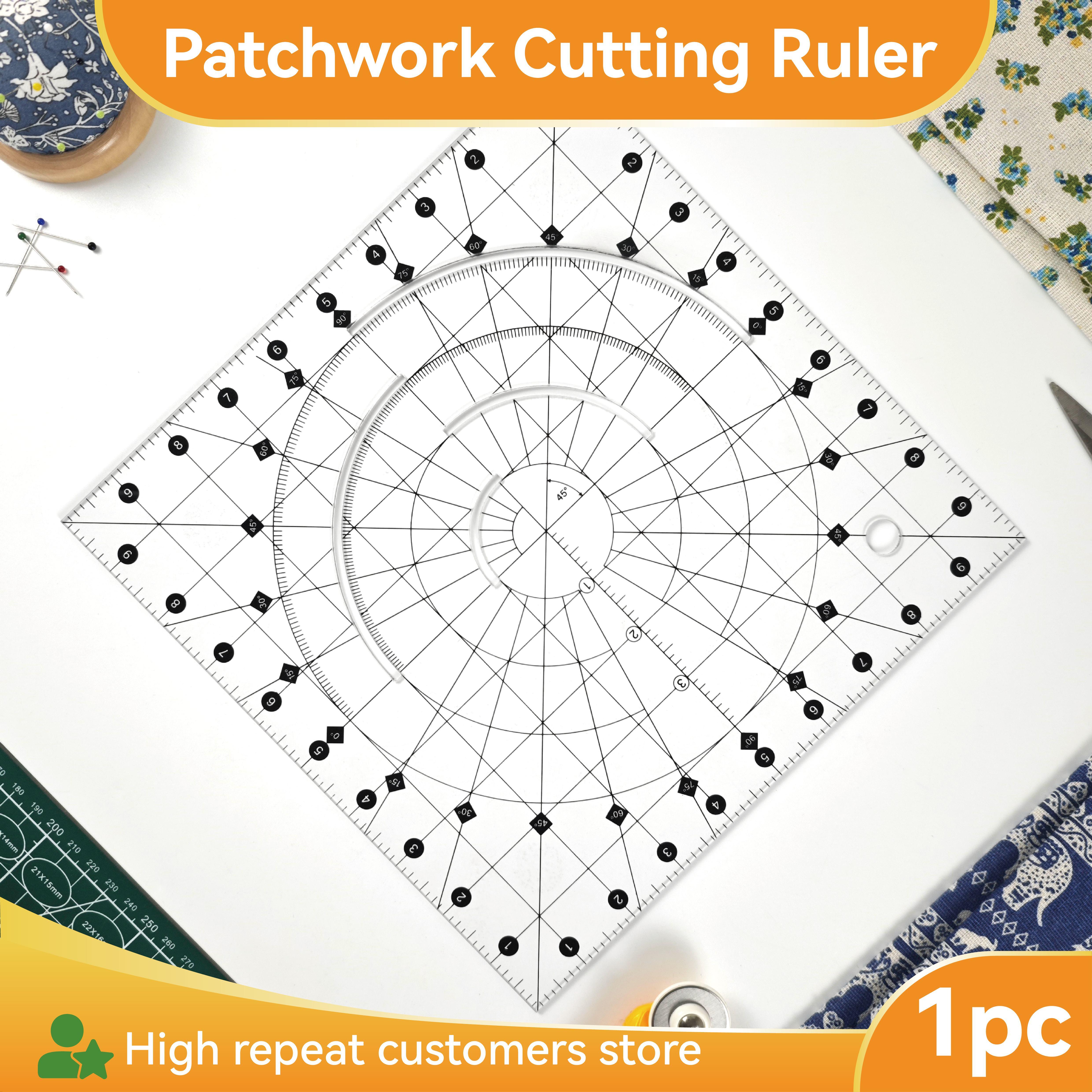 Acrylic Quilting Ruler Template, Sewing Patchwork Guide, DIY Craft Tool, Multiple Sizes for Quilting, Handmade Projects, Fabric Making