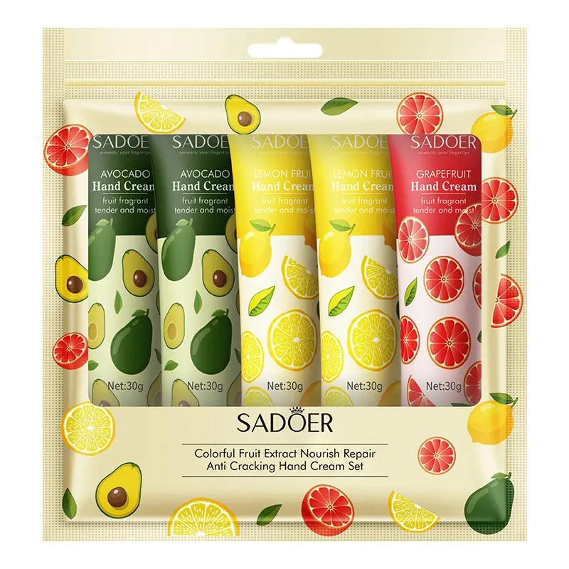 SADOER Anti-Crack Mini Hand Cream Hand Skin Care for Dry Cracked Hands Set, 5 Pieces Included