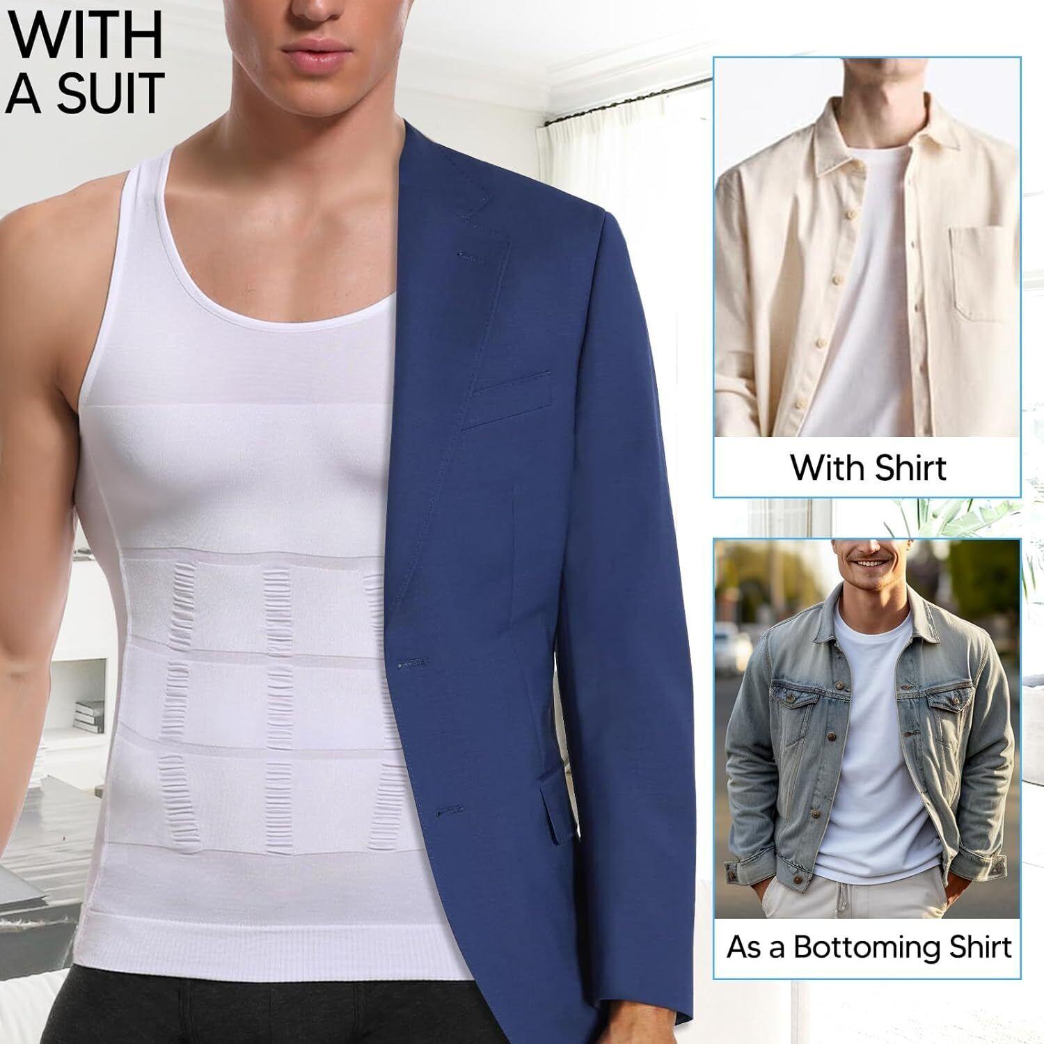 CATTIBOR 1-3 Pack Menswear Men ‘s Compression Vest Shaping Vest,Men Sleeveless Shirt Shapewear,Men T-Shirt Sport Vest,Men Round Neck Compression Tank Top Men Shirt For Running Workout Fitness Basketball,Menswear Underwear For All Seasons,Boy Vests CATTIBOR 1-3 Pack Menswear Men ‘s Compression Vest Shaping Vest,Men Sleeveless Shirt Shapewear,Men T-Shirt Sport Vest,Men Round Neck Compression Tank Top Men Shirt For Running Workout Fitness Basketball,Menswear Underwear For All Seasons,Boy Vests