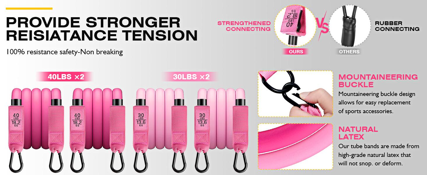 Pilates Bar Kit with Resistance Bands,3-Section Pilates Bar with Stackable Bands Workout Equipment for Legs,Hip,Waist and Arm,Exercise Fitness Equipment for Women & Men Home Gym Yoga Pilates,Best Valentine's Day Gifts for Women，TikTokShopBlackFriday Sprin