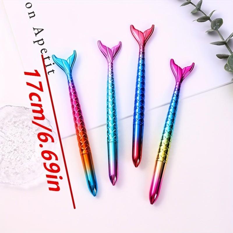 3-Pack Creative Stationery Mermaid Tail Gel Pens, Christmas Colorful Dream Pen, School & Office Use, Students & Adults 14+