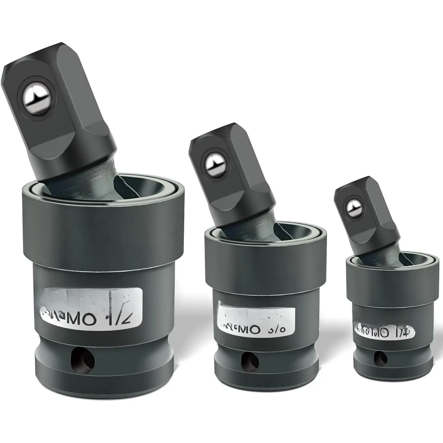 3 count   Joint Socket Swivel Set | 1/4", 3/8", 1/2" Drive Socket Extension Set, Cr-Mo Steel  Joint Adapter