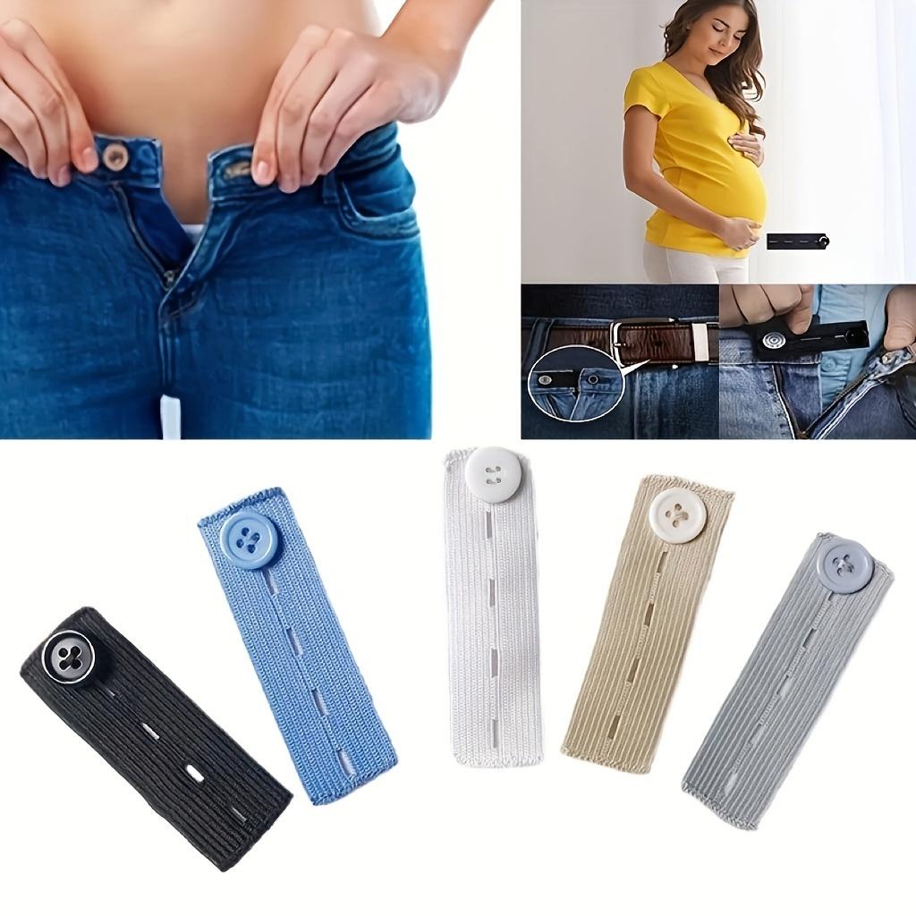 1pcs/2pcs Elastic Waist Extender Buckle for Pregnant Women, Plus-Size Men, Adjustable Pants Extender
