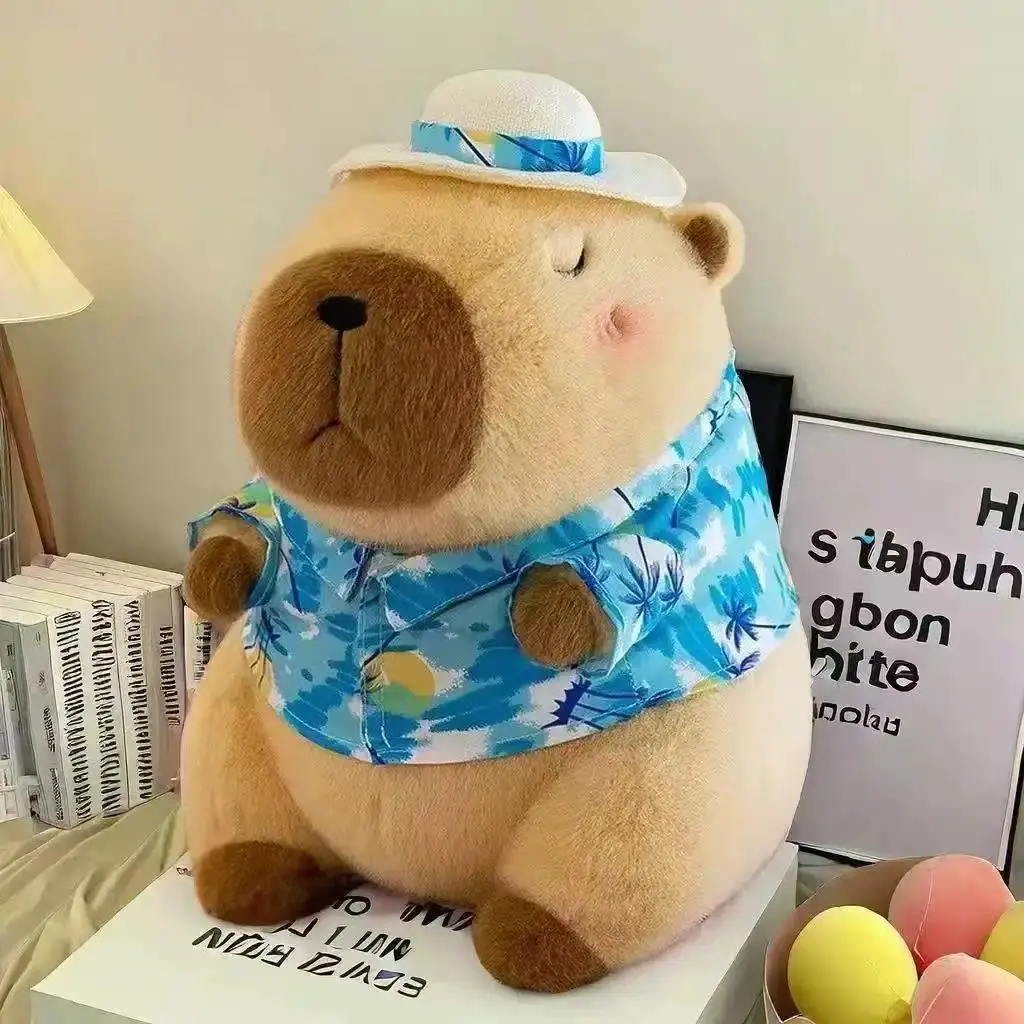 23cm Capybara Plush Simulation Capibara Anime Fluffty Toy Cute Doll Stuffed Animals Soft Doll Plush Christmas Thanksgiving Gifts