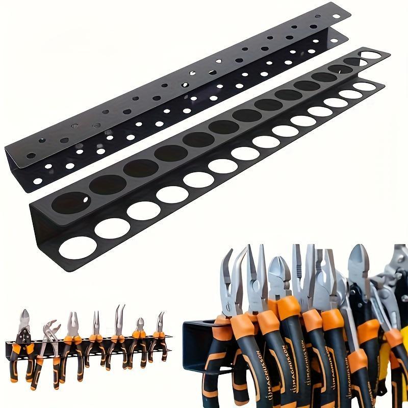 Metal Tool Rack, Space-Saving Screwdriver Pliers Organizer, Wall-Mounted Floating Shelf, Multi-Functional Garage Storage Rack
