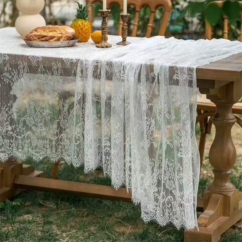 Elegant Lace Tablecloth – Thickened Soft Premium Cotton‑Blend, Autumn Hot‑Selling Style, Breathable Floral Embroidered, Perfect for Autumn Dining, Weddings, Parties, and Home Décor, Multiple Sizes