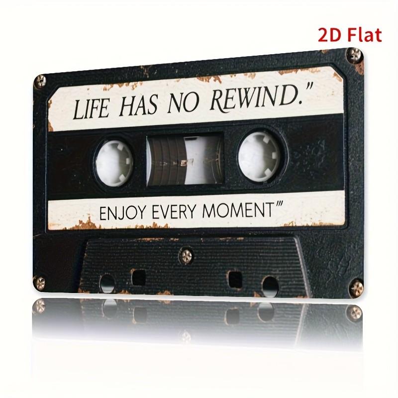 Vintage Wooden Sign, Retro Cassette Design, Inspirational Quote Wall Art, Home Office Bar Coffee Shop Decor, Rustic Style