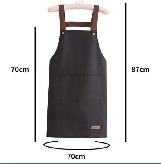 Kitchen Apron Waterproof Oilproof Convenient Pocket Chef Cooking Apron Men Women Barista Manicurist Work Aprons Waiter Uniform