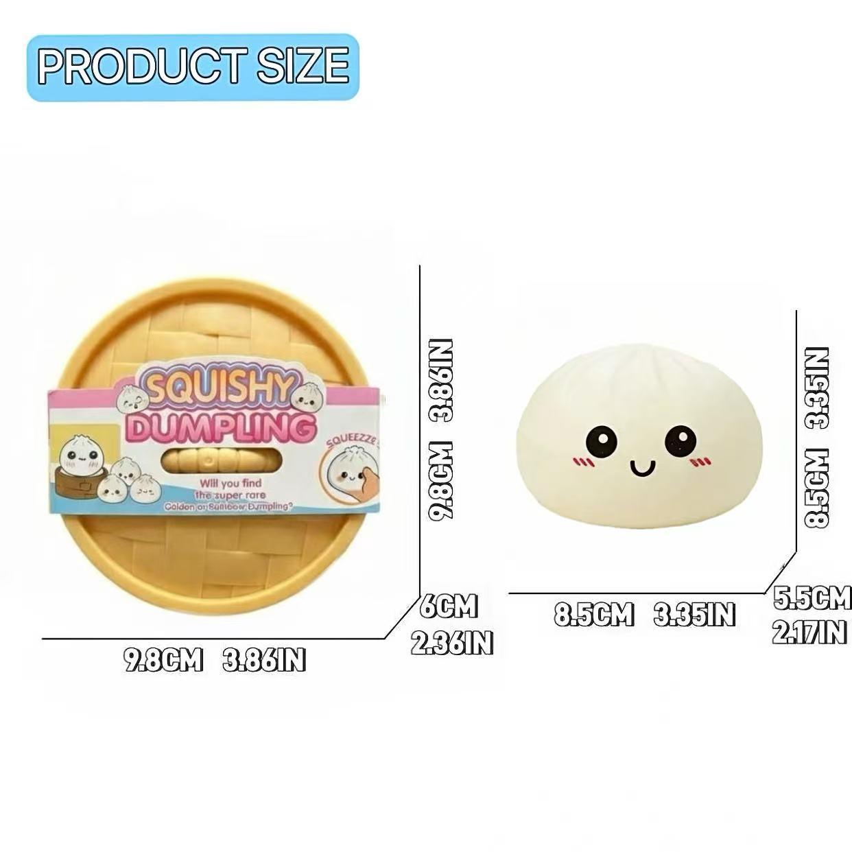 Expressive Big Dumpling Squishy - Mysecret Bun Fidget Toy, Soft TPR Material, Stress Relief, Stress Ball, Unboxing Surprise, Random Style per Pack. Valentine's Day and Easter gifts, suitable for children to exchange gifts