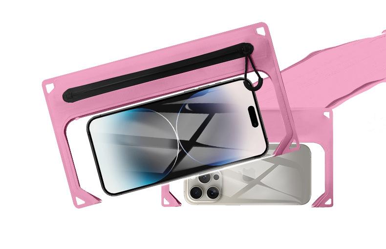 Airtight Zipper Waterproof Waist Bag, PVC Portable Touchscreen Phone Bag for Outdoor Camping and Swimming