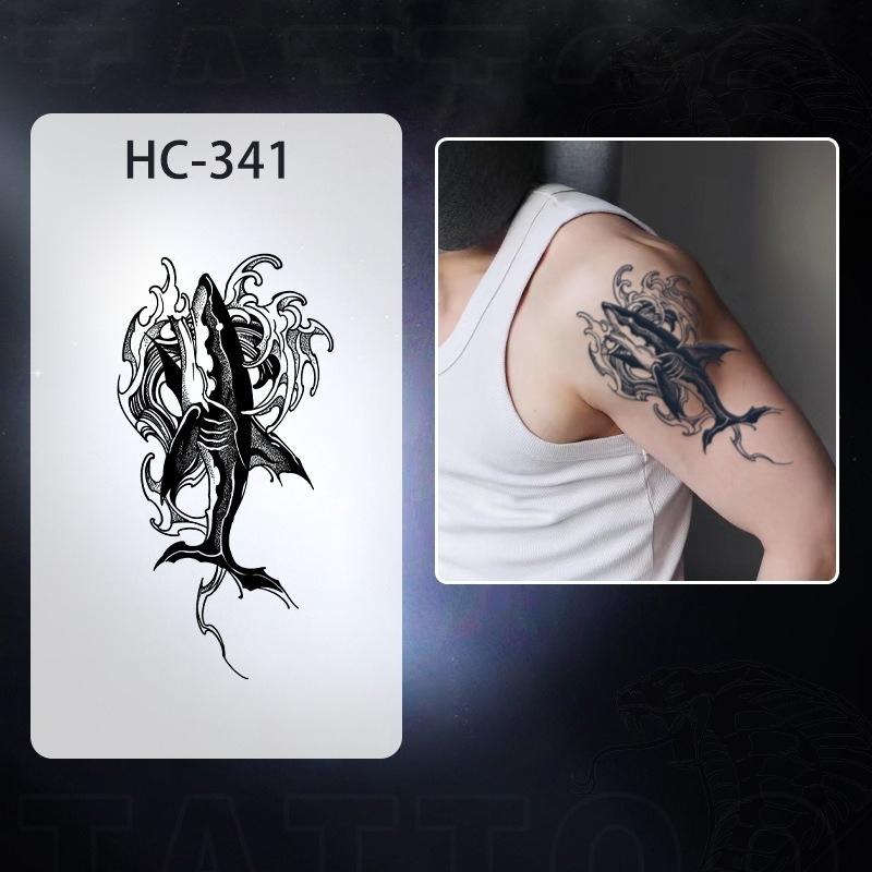 Men's European retro tattoo stickers, compass and mountain, Spartan warrior, bird compass, durable and waterproof, temporary tattoo stickers lasting one to two weeks