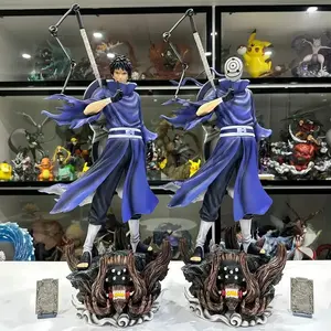 22cm NARUTO Anime Figures Uchiha Obito Standing Posture Sculpture Scene Doll Pvc Model Statue Ornament Collection Toys Gifts