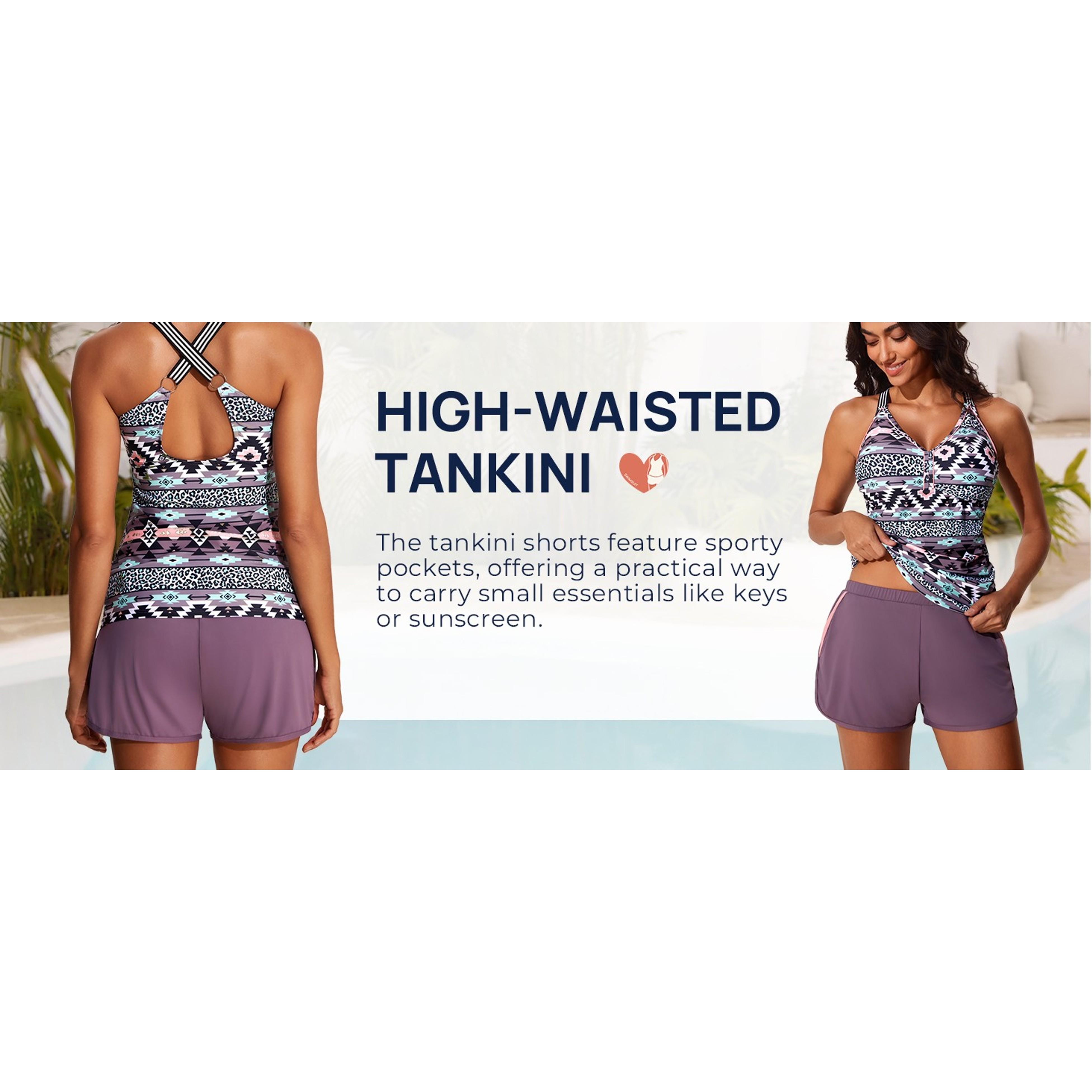 Modest Tankini Swimsuits for Women 2026 Tummy Control Two Piece