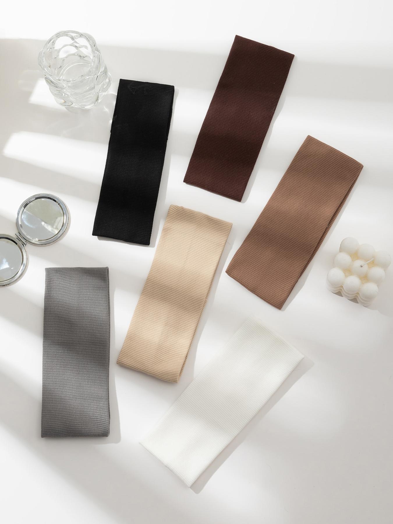 3/4/6pcs Unisex Sweat-Absorbing Knit Headbands, Sporty High-Elasticity Yoga & Running Bands, All-Season Breathable Fabric, Sweat Wicking Headband