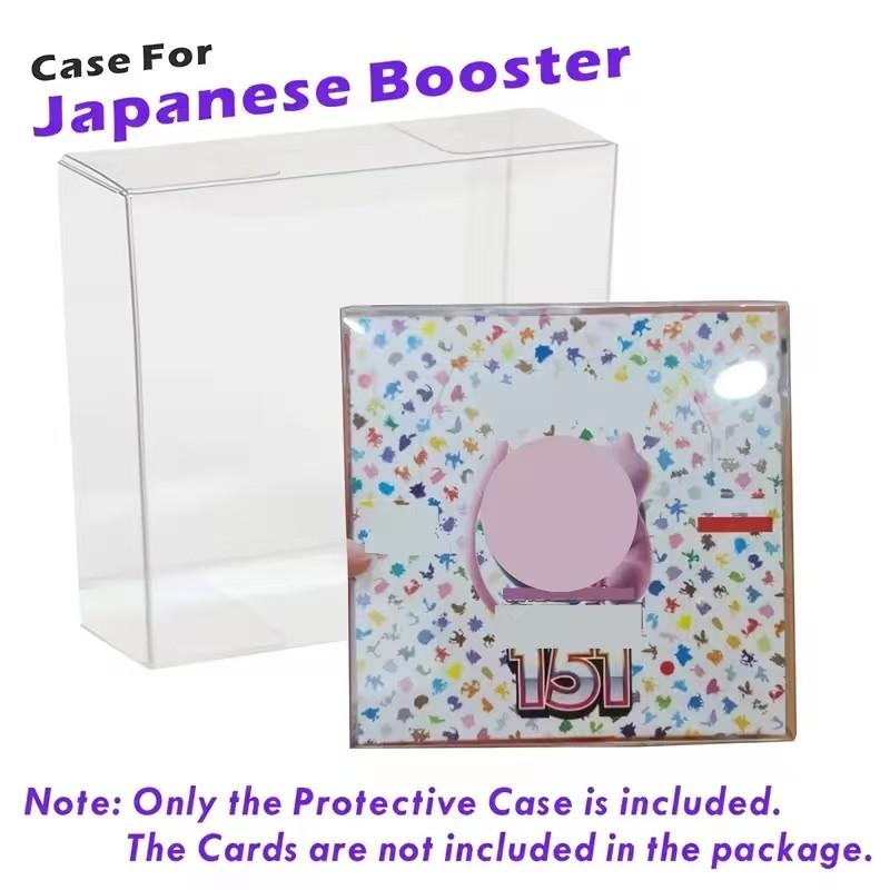 For Clear Plastic Display Box for Japanese Small Booster Box, Japanese Booster Box Case Display Protectors Convenient Stackable Storage Card Hobby Box
